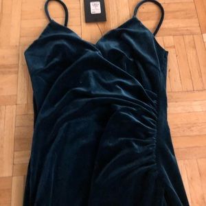 Velvet green dress